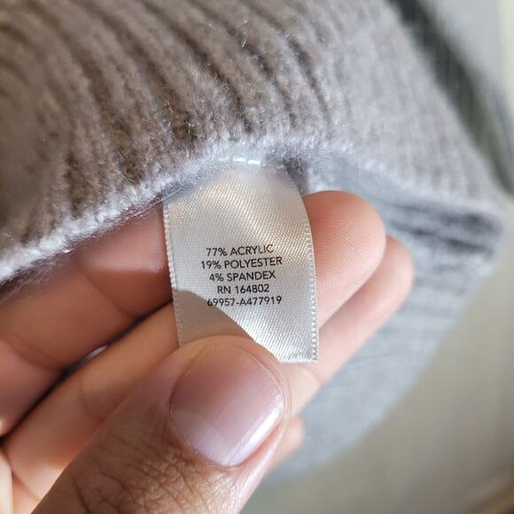 Christopher Banks Womens Cable Knit Full Zip Sweater Cardigan Plus 1X Gray NEW - Picture 8 of 9